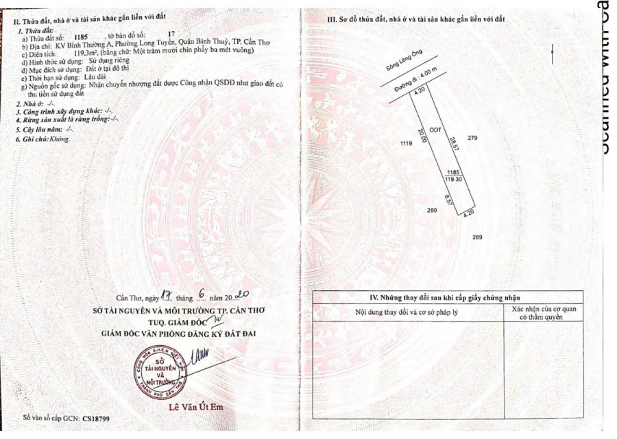 Nền thổ cư lộ ô tô gần ĐH FPT, Nam Cần Thơ