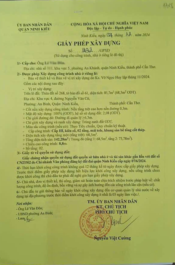 NỀN MẶT TIỀN BỜ KÈ RẠCH CÁI SƠN, AN BÌNH, NINH KIỀU, CẦN THƠ. 