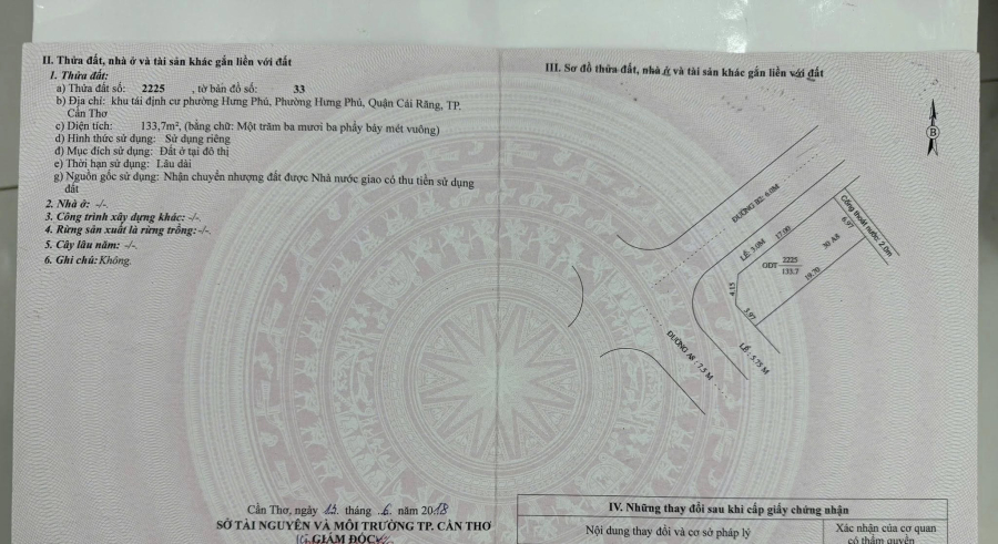 Nền góc A8 - B2 KDC Hưng Phú