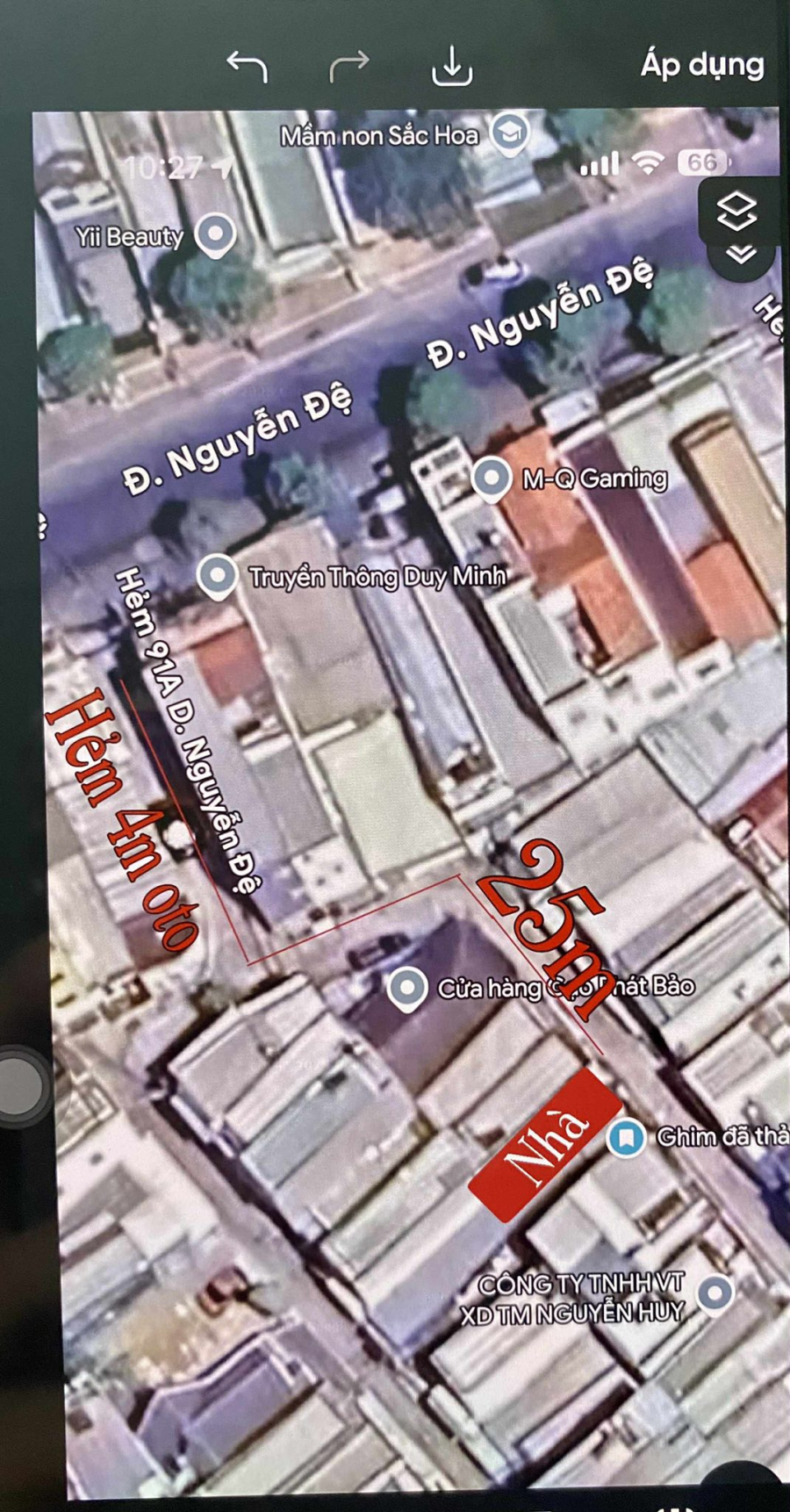 Nhà trệt lầu hẻm 91 Nguyễn Đệ